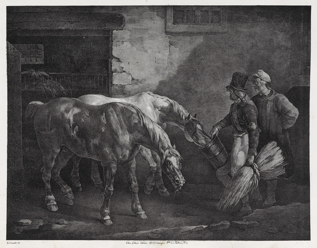 Feuille d'étude de chevaux double face par Théodore Géricault (1791-1924) -  XIXe siècle - N.106501