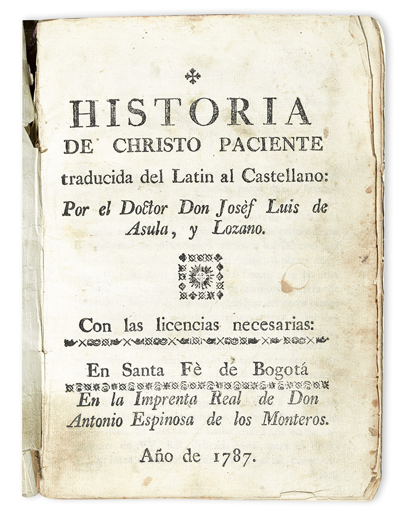 BOGOTA 1787) [Stanihurst William] Historia de Christo paci