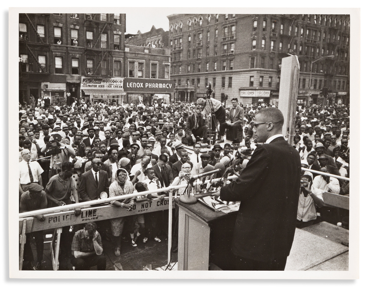 Malcom X in Harlem, New 2024 York 1963