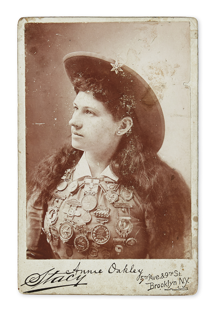 WEST) Cabinet card of Annie Oakley