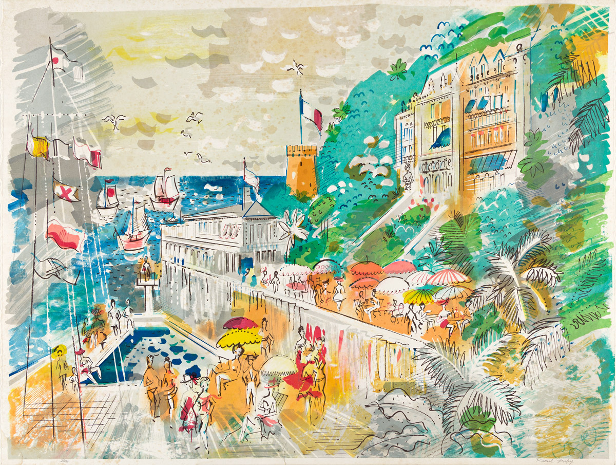 RAOUL DUFY (after) Hôtel Piscine Côte dAzur