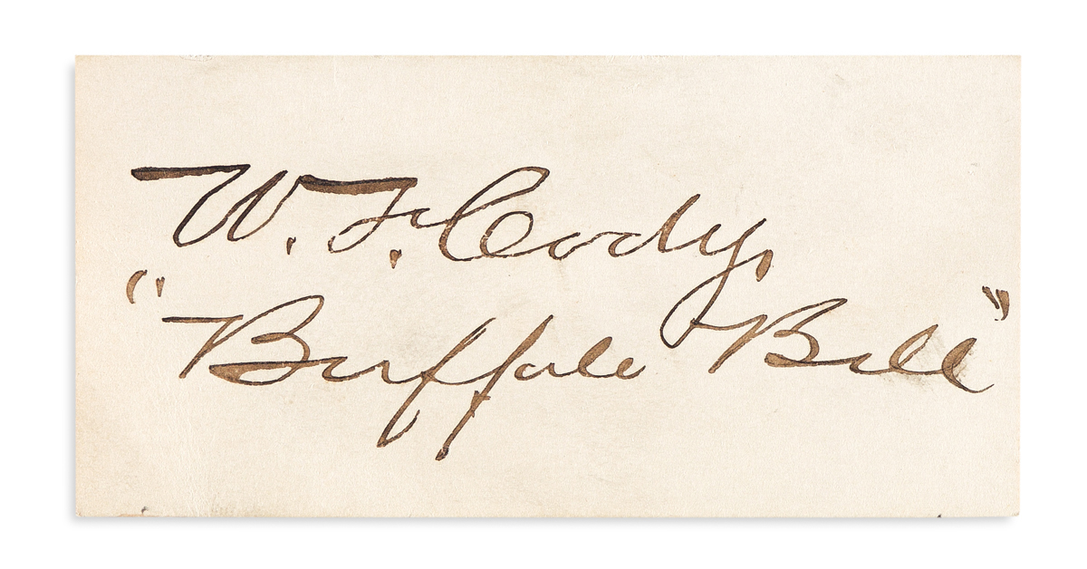 William Frederick Cody `Buffalo Bill` Autograph