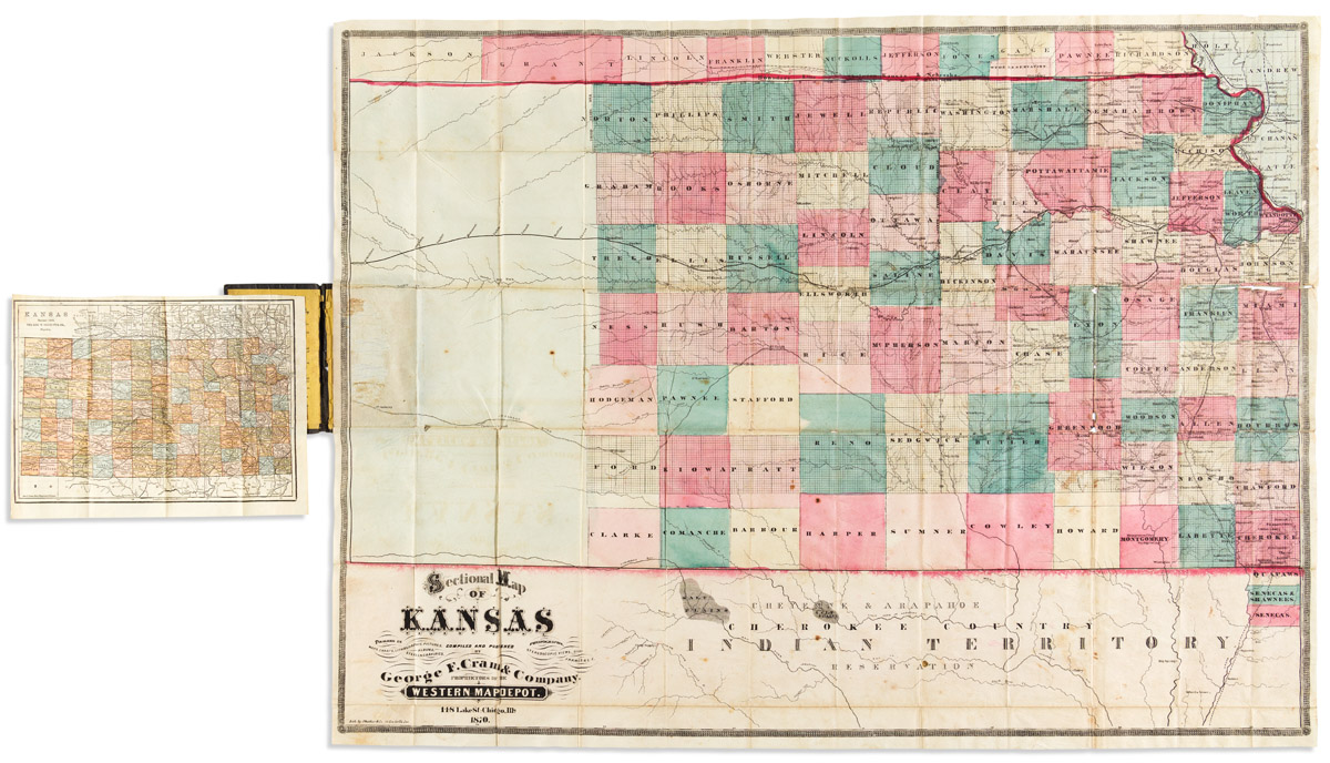 Sectional Map of Kansas.