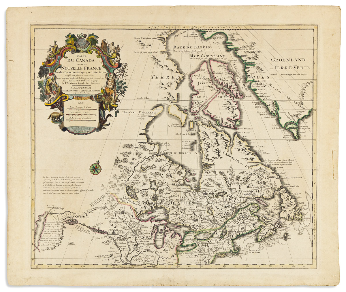 Carte du Canada ou de la Nouvelle France.