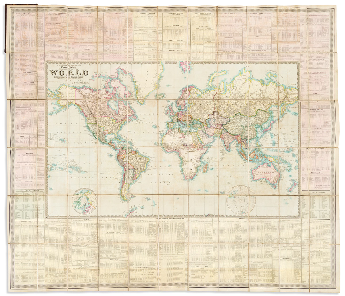To Her Most Gracious Majesty Queen Victoria, This Map of the World on Mercator's Projection is Most Respectfully Dedicated.