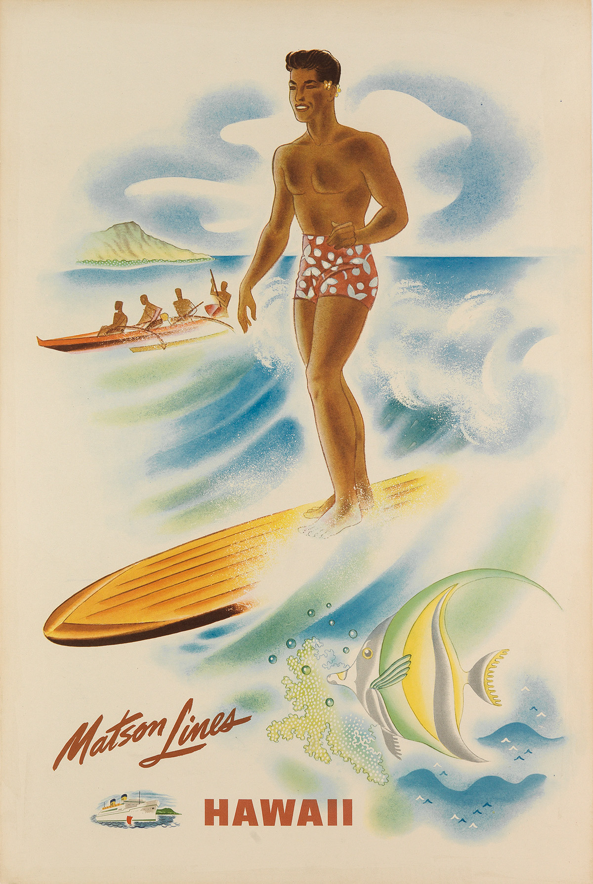 FRANK MCINTOSH (1901 1985) MATSON LINES HAWAII Circa 1940 3