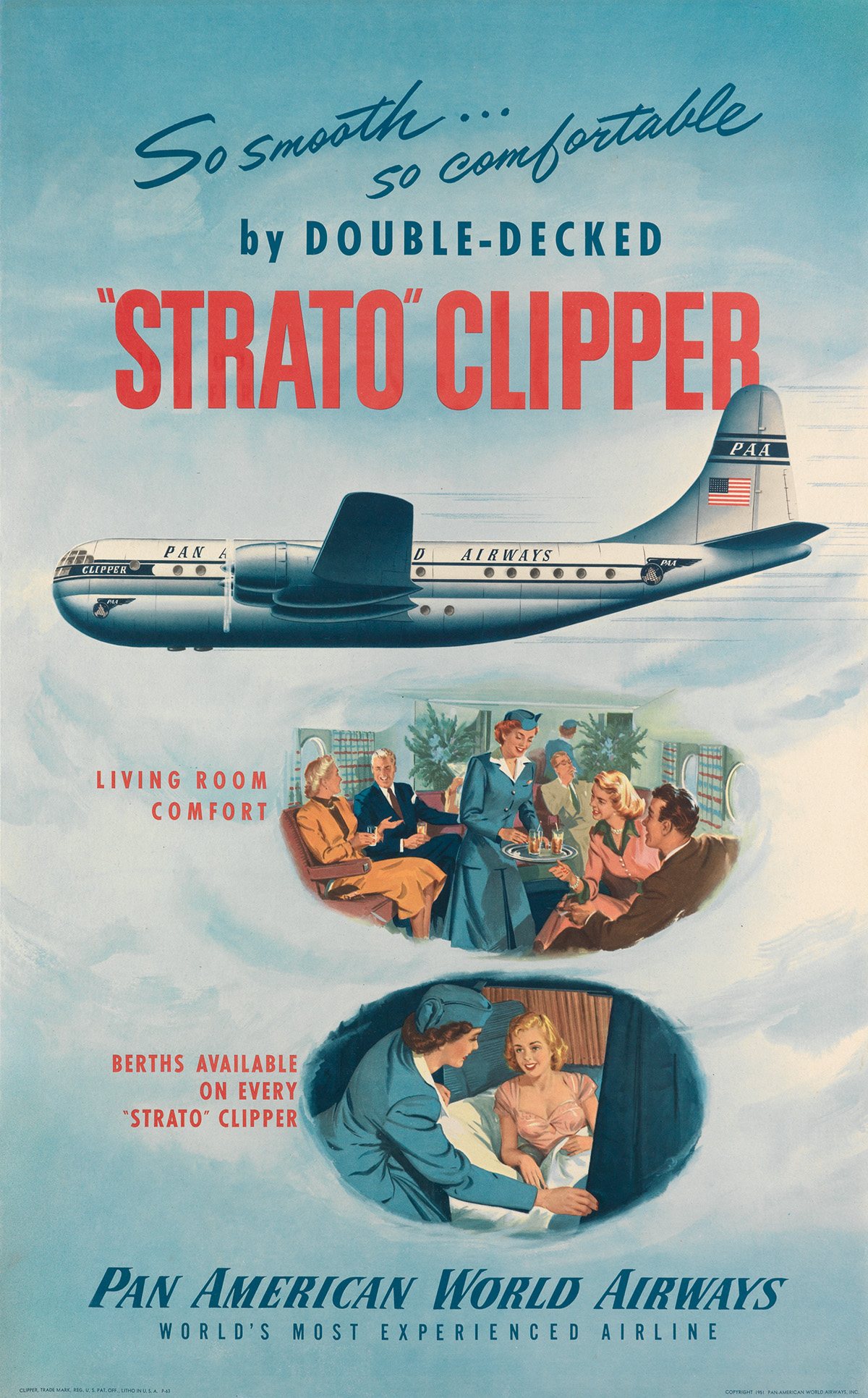Details about   Pan American Double-decked Super Strato Clipper   Vintage Postcard 