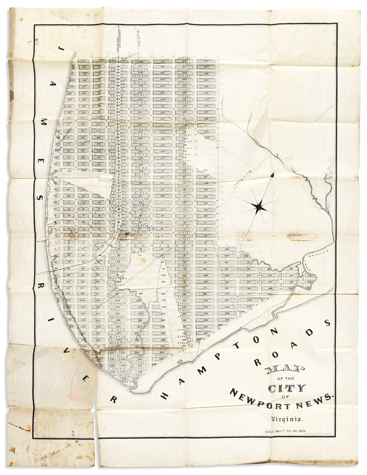 Map of the City of Newport News. Virginia.