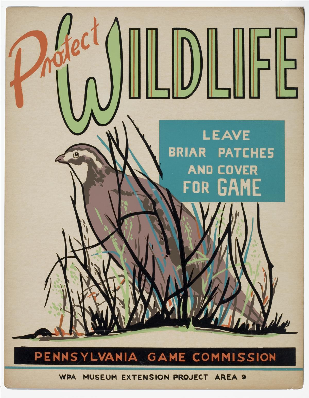 A VINTAGE PA.GAME COMMISSION 100 YEARS OF WILDLIFE SIGNED MAT/PRINT N ROSATO 