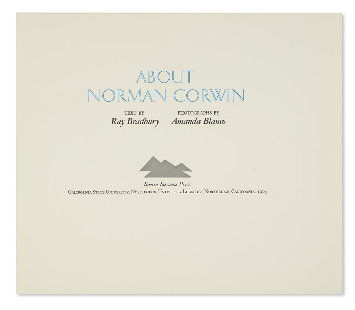 BRADBURY RAY About Norman Corwin 25086 758447