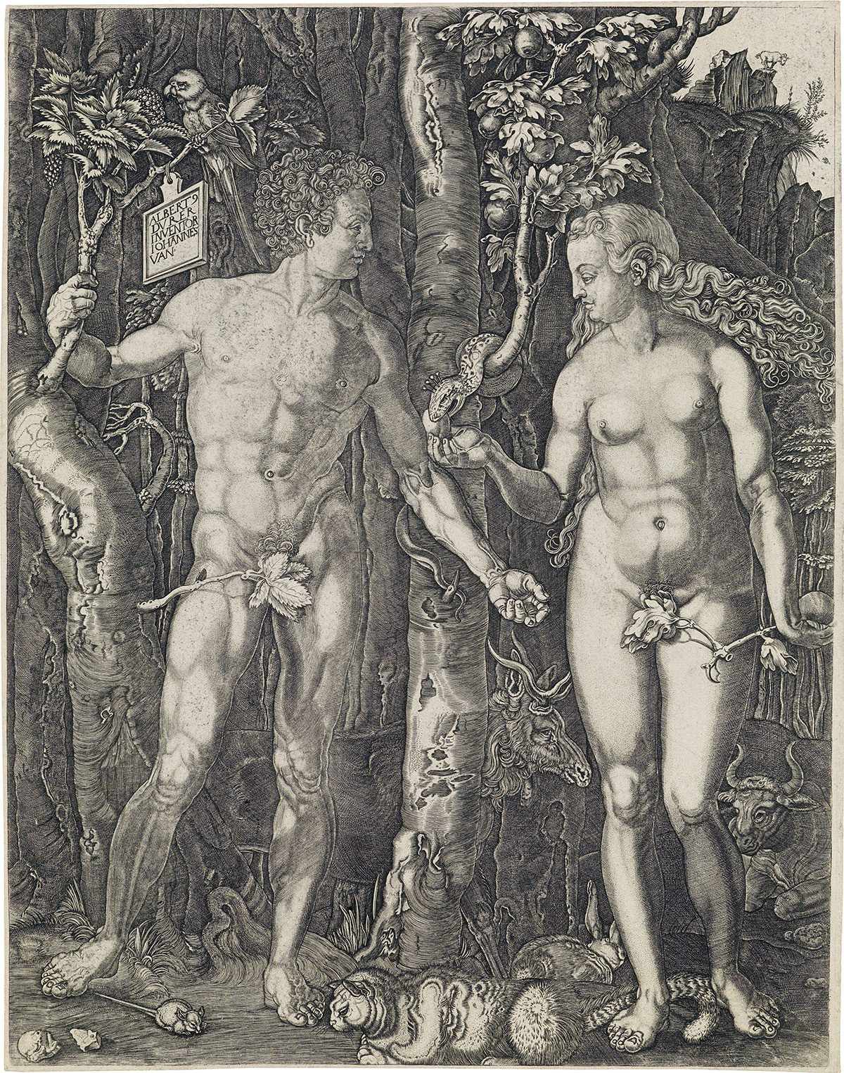 JOHANN LADENSPELDER (after Dürer) Adam and Eve