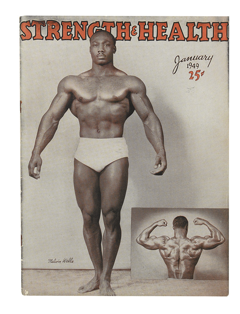 BODY BUILDING) MELVIN WELLS Silver print photograph 10 x 7