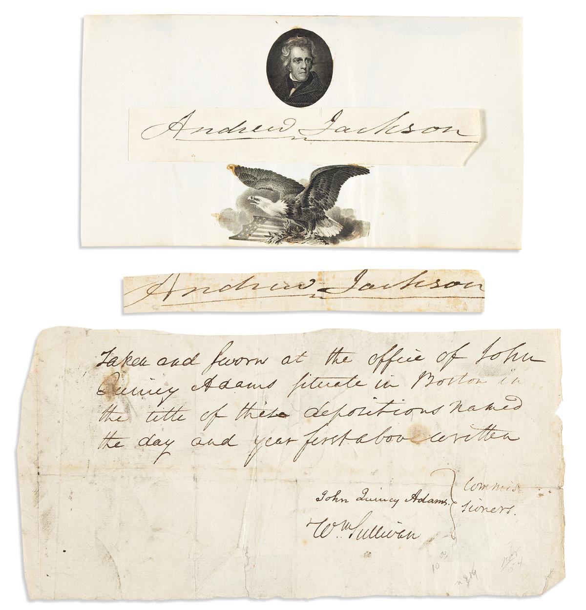 PRESIDENTS 19TH CENTURY) Group of 24 clipped Signatures on