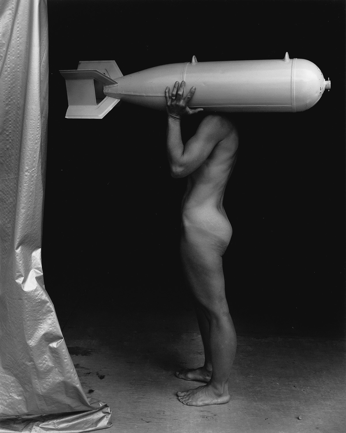 Dater, Judy. "Female figure with a torpedo." Swann Auction Galleries, circa 1975, https://catalogue.swanngalleries.com/Lots/auction-lot/JUDY-DATER-(1941--)-Female-figure-with-a-torpedo?saleno=2499&lotNo=209&refNo=753514. Accessed 4/1/24.