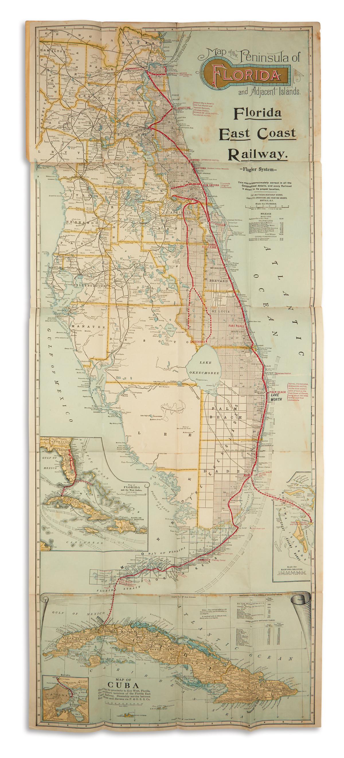 Florida East Coast Railway Map Florida) Florida East Coast Railway Map Of The Peninsula Of