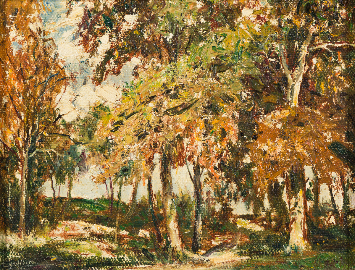 LAWRENCE NELSON WILBUR Autumn Sunlight Central Park