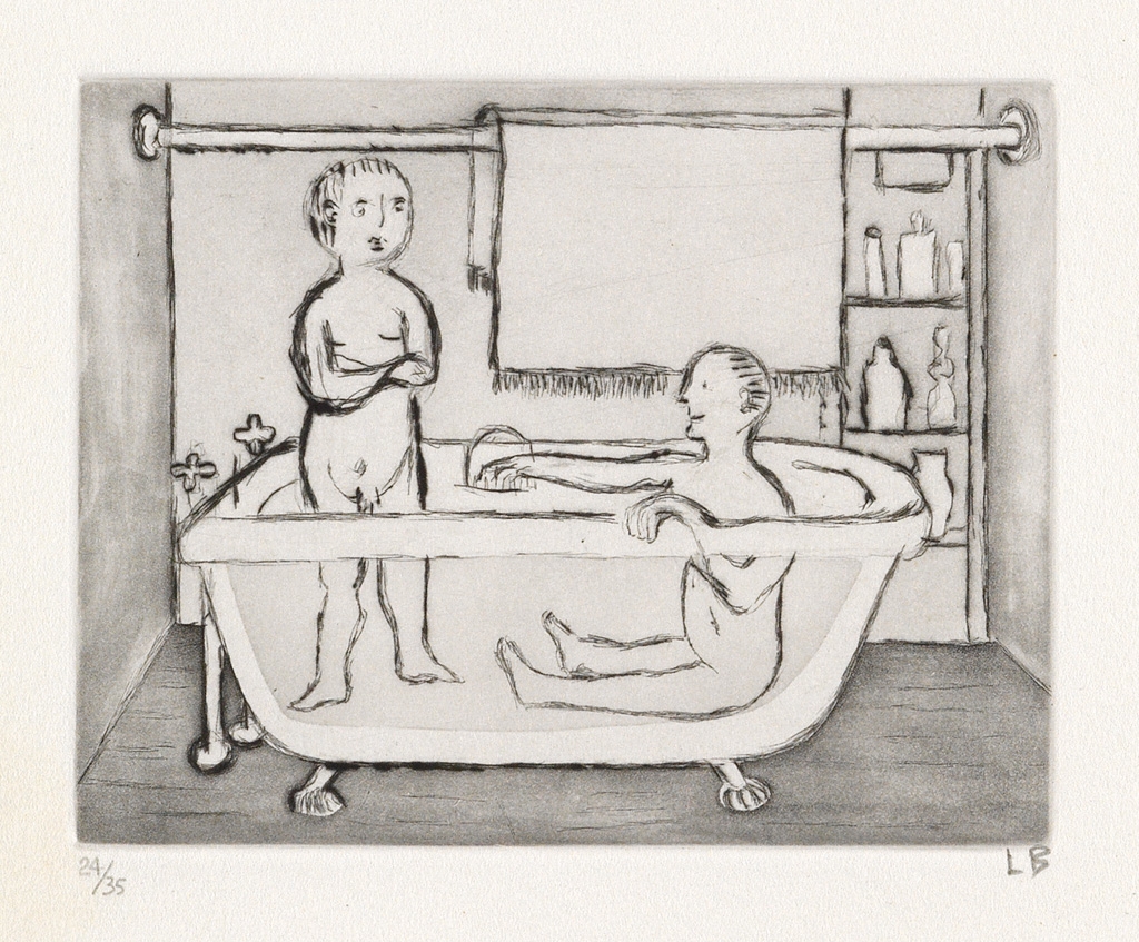 Painting parenthood: Louise Bourgeois, Children in Tub, 1994. Swann Galleries.