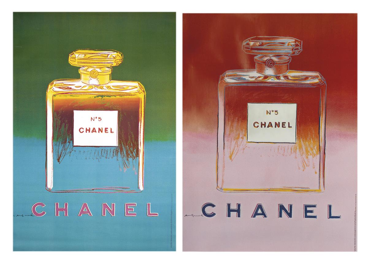 ANDY WARHOL (AFTER) Two Chanel No 5 posters