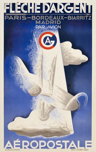 A M CASSANDRE (1901 1968) FLECHE DARGENT 1929 39x25 inches C