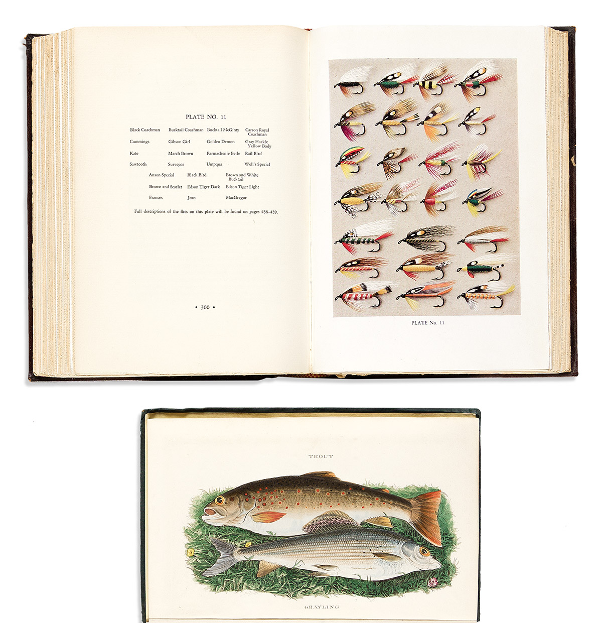 ANGLING) Group of 8 illustrated works related to fly fishin
