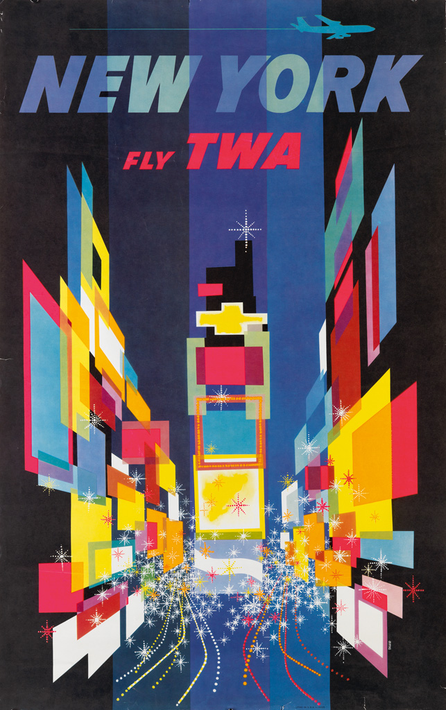DAVID KLEIN (1918 2005) NEW YORK FLY TWA Circa 1960 40x 2421513 712719