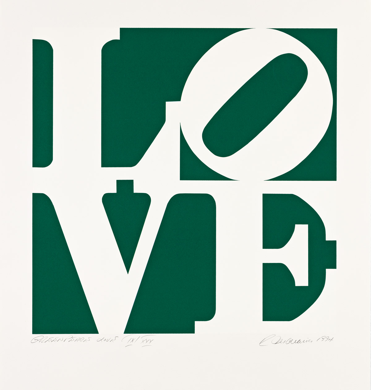 ROBERT INDIANA Green Peace Love