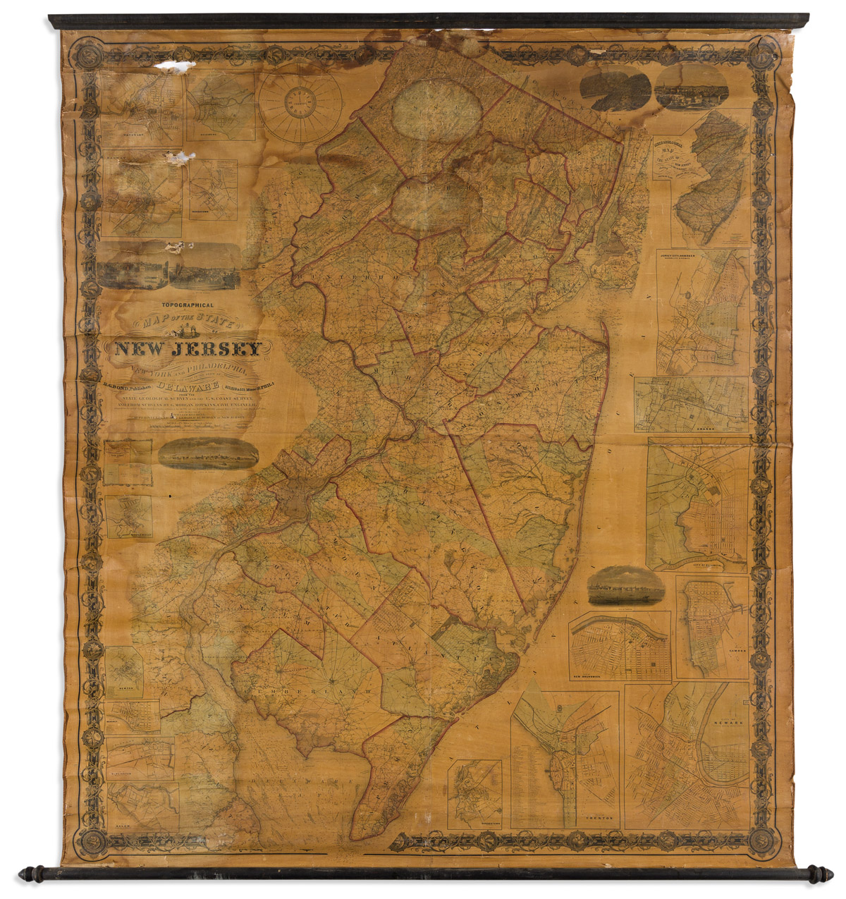 Topographical Map of the State of New Jersey