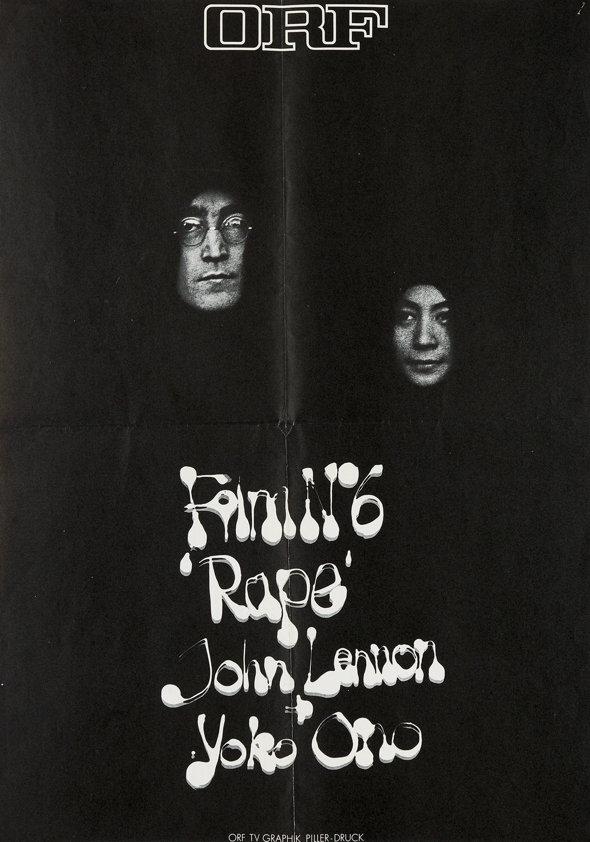 DESIGNER UNKNOWN FILM NO 6 RAPE JOHN LENNON YOKO ONO 1969