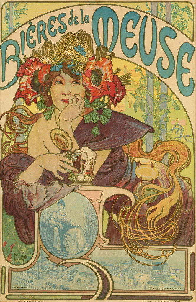 Alphonse Mucha, Beer of the Meuse, 1897, private collection. 