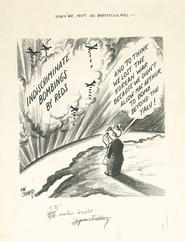 RUBE GOLDBERG Group of three Cold War era political cartoons