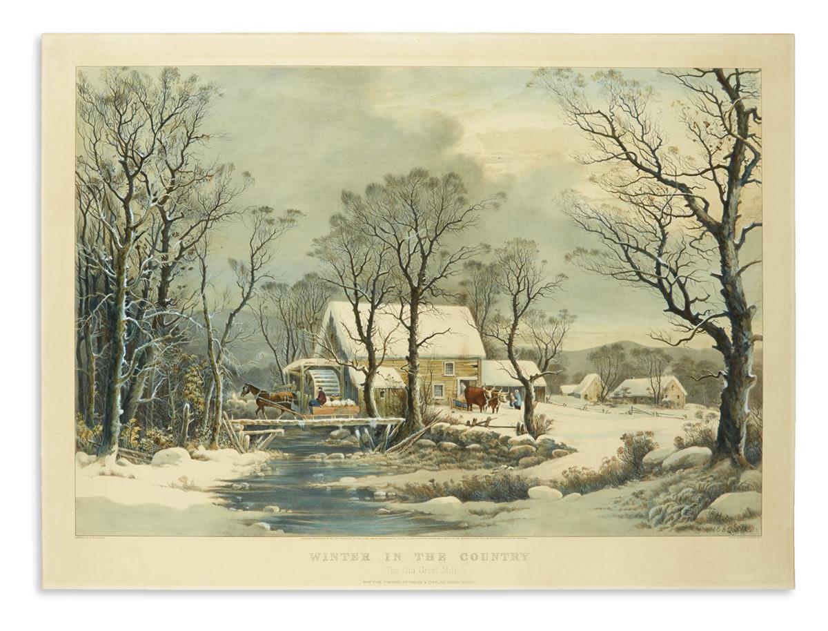 Currier and ives the old grist mill sale