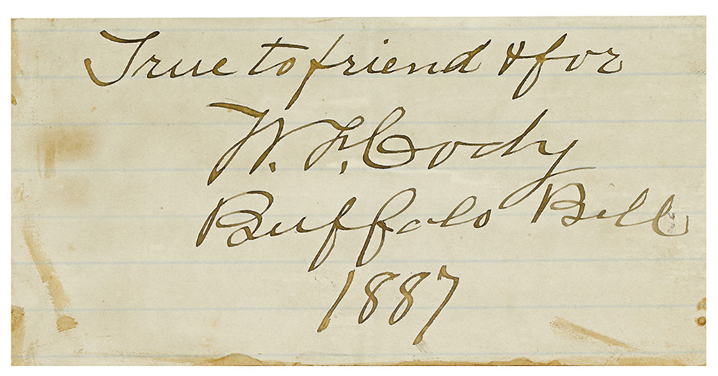 William Frederick Cody `Buffalo Bill` Autograph