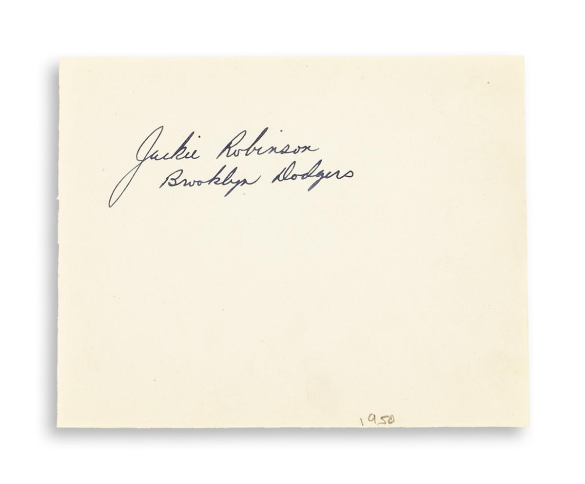 Jackie Robinson Signed And Inscribed Baseball Available For Immediate Sale  At Sotheby's