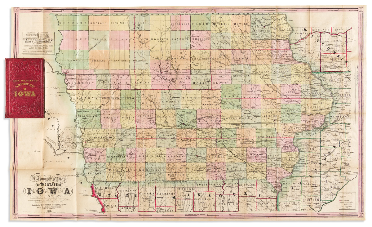 A Township Map of the State of Iowa.