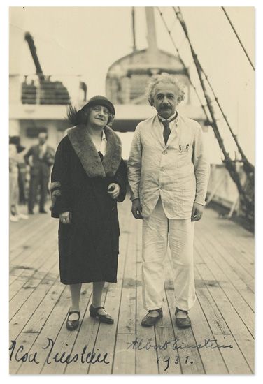 SIGNED BY DR. AND MRS. EINSTEIN - auctions & price archive