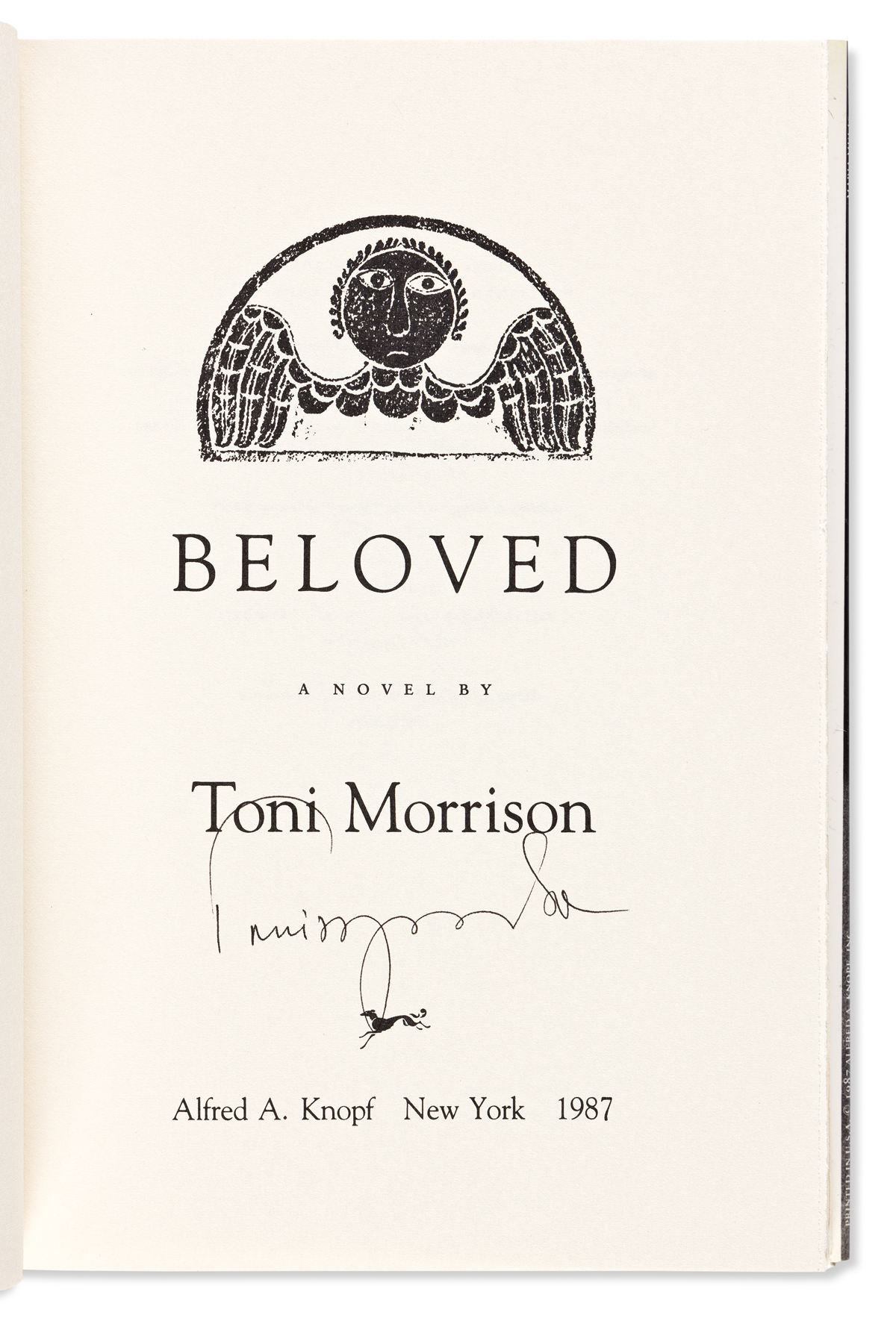 BELOVED by Toni Morrison, 1ST EDITION & PRINTING, Knopf, 1987 ...