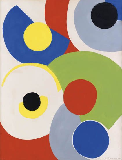 SONIA DELAUNAY Cercles Colorés . Color - auctions & price archive