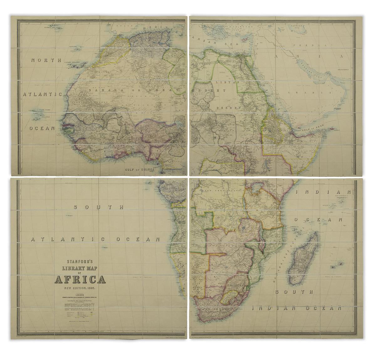 (AFRICA.) Stanford, Edward. Stanford's - auctions & price archive