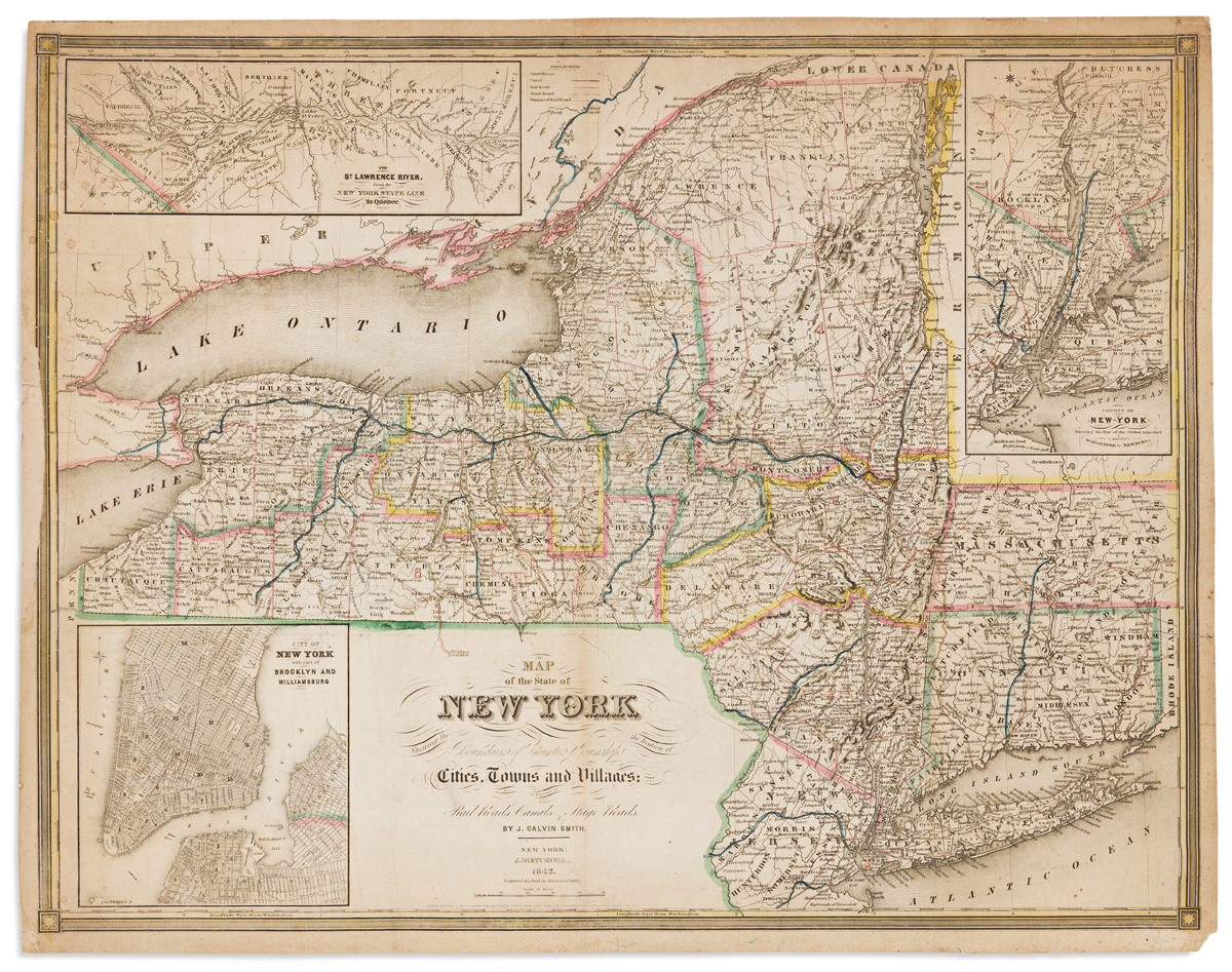 SMITH, J. CALVIN. Map of the State of - auctions & price archive