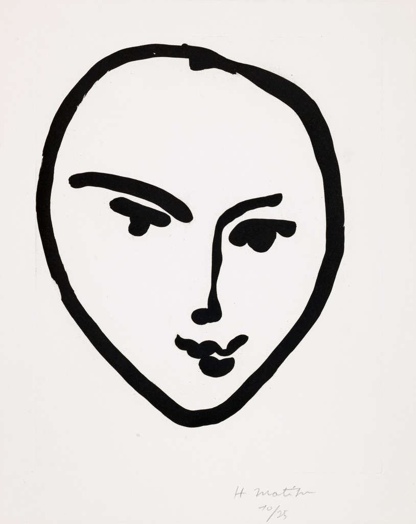 HENRI MATISSE Nadia, Masque souriant - auctions & price archive