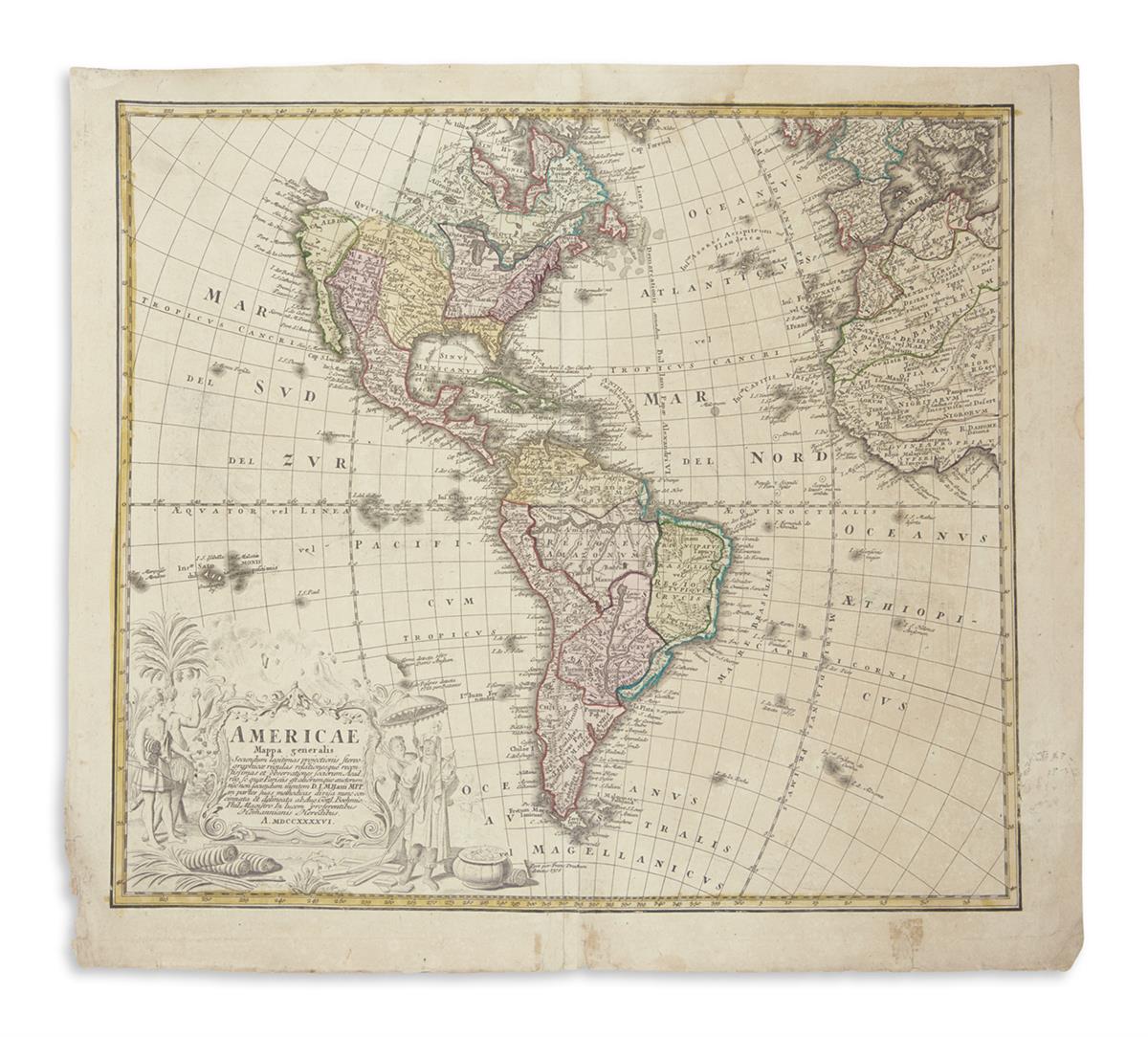 HOMANN HEIRS. Americae Mappa Generalis - Auktionen & Preisarchiv