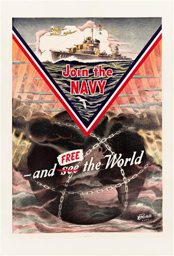 1942 Join U.S Land Sea Air 20x28 World War 2 Classic Poster Marines 