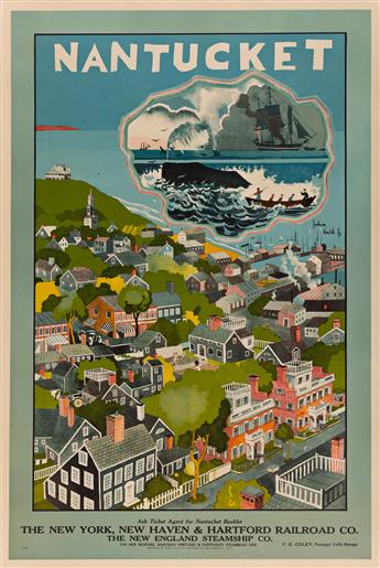 1930s Northward New England Canada Vintage Railroad Travel Advertisement Poster 